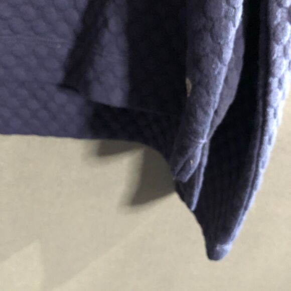 apana sweater medium cowl neck purple blue waffle knit Cropped womens aa - Picture 6 of 9